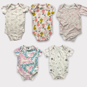 Baby Girls 3-6 Month Onsies Bodysuits Lot of 5
